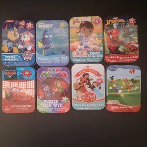 Lot of 8 - 24 Piece Mini Puzzles in Collectable Tins Various